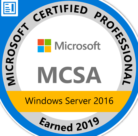 MCSA Windows Server 2016